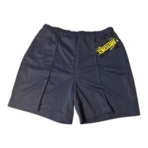 Vintage Lucky Britches High Rise Pleated Shorts Navy Made in USA Deadstock Sz L